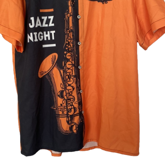 Vintage Jazz Night Button Down Size Medium - Picture 3 of 6